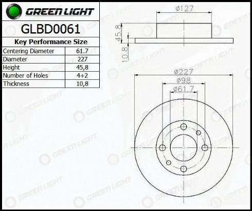 AutomotiveAdriado GLBD0061 - Тормозной диск www.autospares.lv