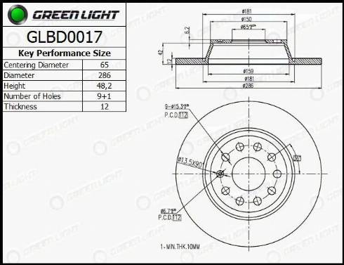 AutomotiveAdriado GLBD0017 - Bremžu diski autospares.lv