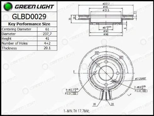 AutomotiveAdriado GLBD0029 - Bremžu diski autospares.lv