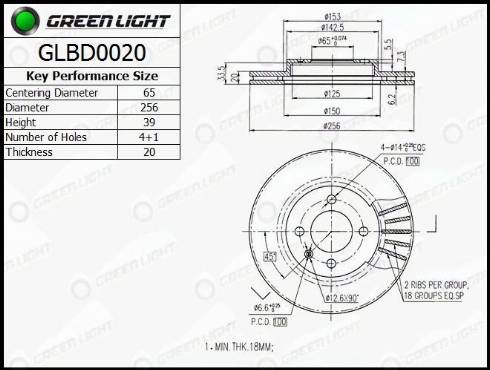 AutomotiveAdriado GLBD0020 - Bremžu diski www.autospares.lv