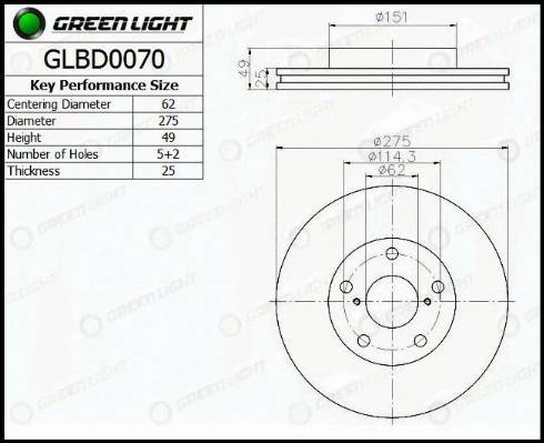 AutomotiveAdriado GLBD0070 - Bremžu diski autospares.lv