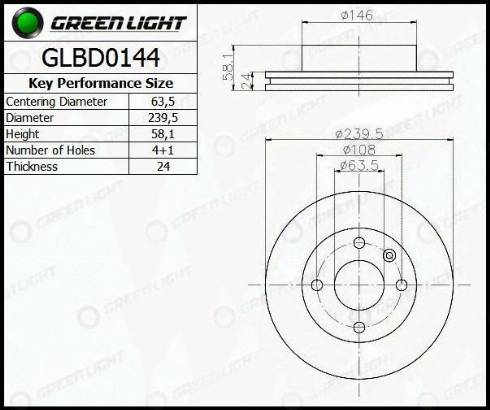 AutomotiveAdriado GLBD0144 - Bremžu diski autospares.lv