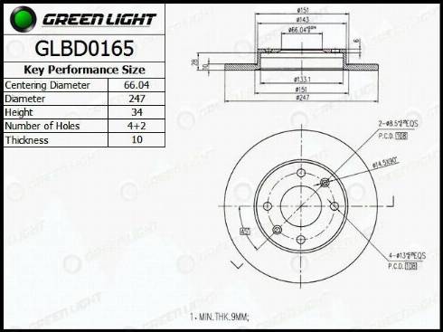 AutomotiveAdriado GLBD0165 - Bremžu diski autospares.lv