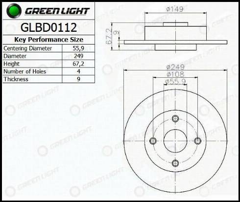 AutomotiveAdriado GLBD0112 - Тормозной диск www.autospares.lv