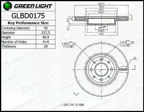 AutomotiveAdriado GLBD0175 - Bremžu diski autospares.lv