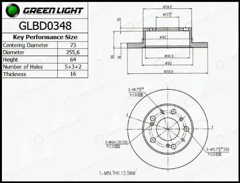 AutomotiveAdriado GLBD0348 - Bremžu diski autospares.lv