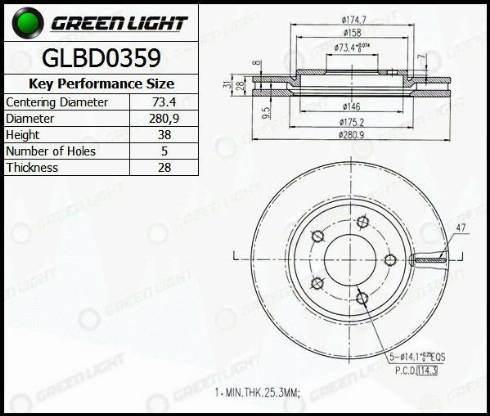 AutomotiveAdriado GLBD0359 - Bremžu diski autospares.lv