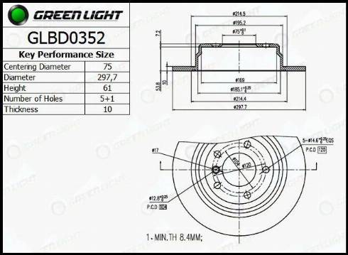 AutomotiveAdriado GLBD0352 - Bremžu diski autospares.lv