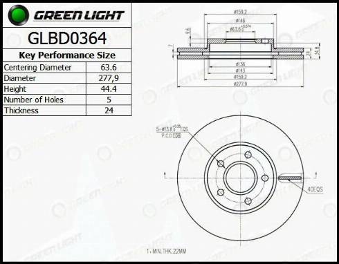 AutomotiveAdriado GLBD0364 - Тормозной диск www.autospares.lv