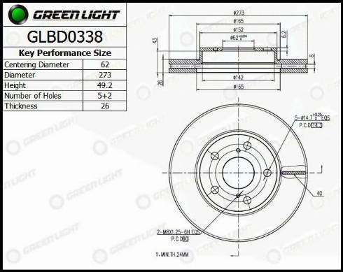 AutomotiveAdriado GLBD0338 - Bremžu diski autospares.lv