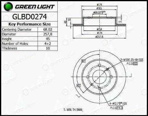 AutomotiveAdriado GLBD0274 - Bremžu diski www.autospares.lv