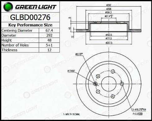 AutomotiveAdriado GLBD0276 - Bremžu diski autospares.lv