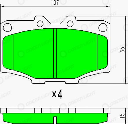 AutomotiveAdriado GLBP0401 - Bremžu uzliku kompl., Disku bremzes www.autospares.lv