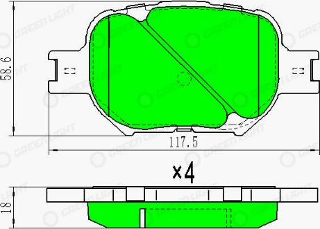 AutomotiveAdriado GLBP0414 - Bremžu uzliku kompl., Disku bremzes www.autospares.lv