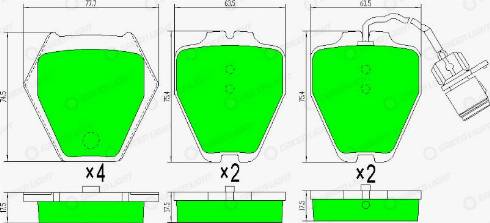 AutomotiveAdriado GLBP0418 - Brake Pad Set, disc brake www.autospares.lv