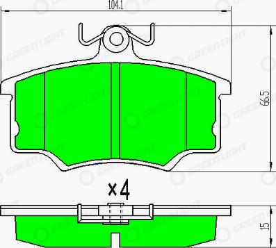 AutomotiveAdriado GLBP0436 - Тормозные колодки, дисковые, комплект www.autospares.lv