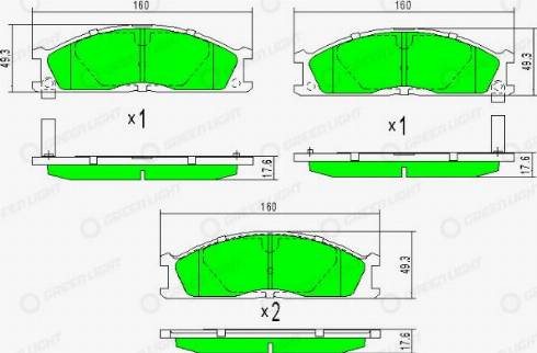 AutomotiveAdriado GLBP0438 - Brake Pad Set, disc brake www.autospares.lv