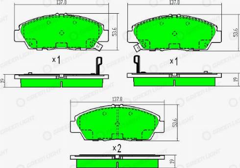 AutomotiveAdriado GLBP0437 - Тормозные колодки, дисковые, комплект www.autospares.lv