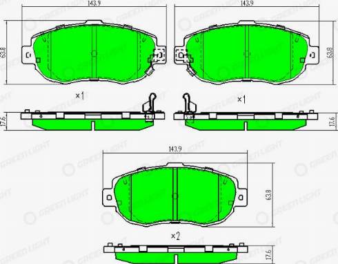 AutomotiveAdriado GLBP0429 - Тормозные колодки, дисковые, комплект www.autospares.lv