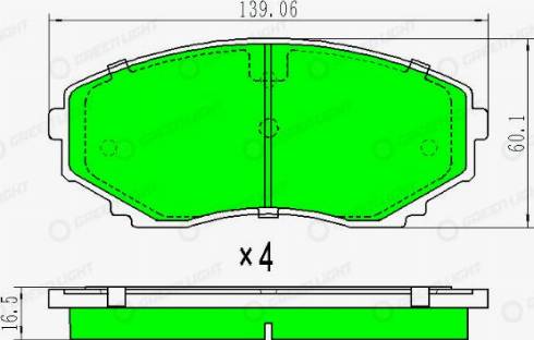 AutomotiveAdriado GLBP0420 - Тормозные колодки, дисковые, комплект www.autospares.lv