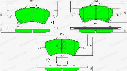 AutomotiveAdriado GLBP0423 - Bremžu uzliku kompl., Disku bremzes autospares.lv