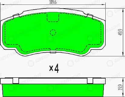 AutomotiveAdriado GLBP0095 - Brake Pad Set, disc brake www.autospares.lv