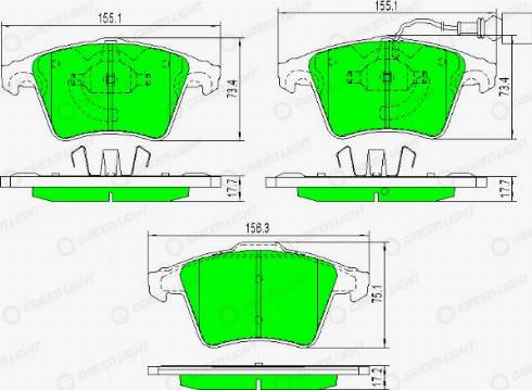 AutomotiveAdriado GLBP0093 - Bremžu uzliku kompl., Disku bremzes www.autospares.lv