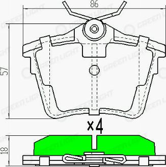 AutomotiveAdriado GLBP0048 - Brake Pad Set, disc brake www.autospares.lv