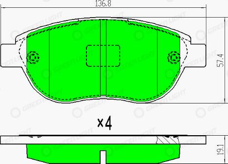 AutomotiveAdriado GLBP0047 - Тормозные колодки, дисковые, комплект www.autospares.lv