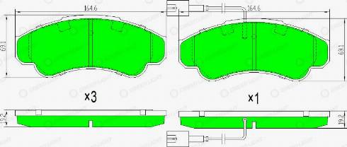 AutomotiveAdriado GLBP0059 - Тормозные колодки, дисковые, комплект www.autospares.lv