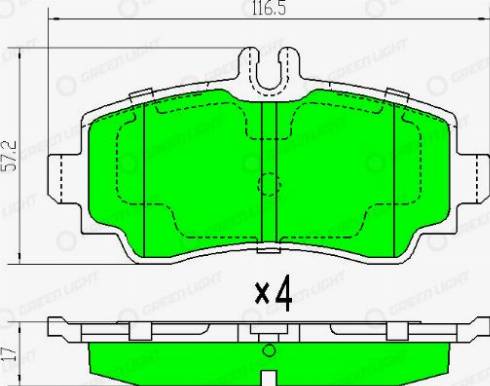 AutomotiveAdriado GLBP0055 - Тормозные колодки, дисковые, комплект www.autospares.lv