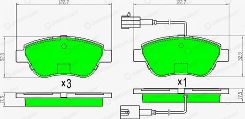 AutomotiveAdriado GLBP0051 - Brake Pad Set, disc brake www.autospares.lv