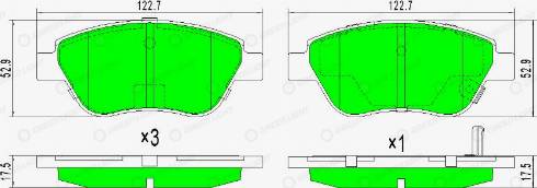 AutomotiveAdriado GLBP0052 - Тормозные колодки, дисковые, комплект www.autospares.lv