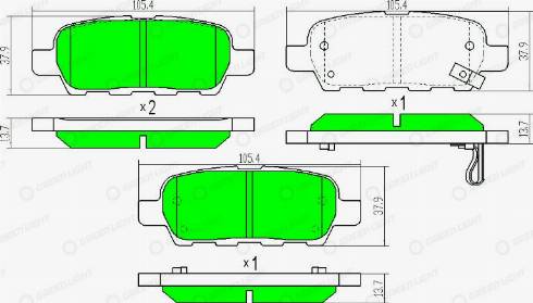 AutomotiveAdriado GLBP0057 - Brake Pad Set, disc brake www.autospares.lv