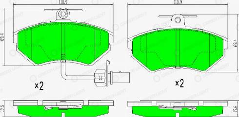 AutomotiveAdriado GLBP0061 - Bremžu uzliku kompl., Disku bremzes autospares.lv