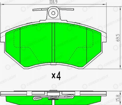 AutomotiveAdriado GLBP0062 - Тормозные колодки, дисковые, комплект www.autospares.lv