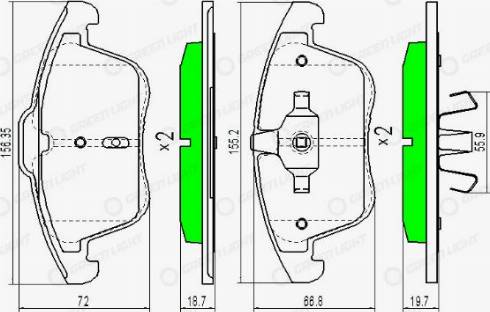 AutomotiveAdriado GLBP0067 - Bremžu uzliku kompl., Disku bremzes autospares.lv