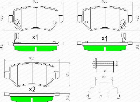 AutomotiveAdriado GLBP0009 - Brake Pad Set, disc brake www.autospares.lv