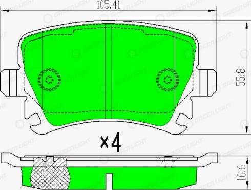 AutomotiveAdriado GLBP0004 - Тормозные колодки, дисковые, комплект www.autospares.lv