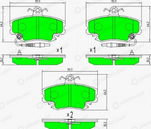 AutomotiveAdriado GLBP0005 - Bremžu uzliku kompl., Disku bremzes www.autospares.lv