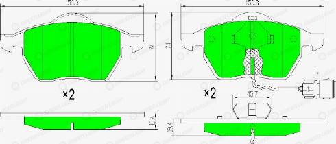 AutomotiveAdriado GLBP0258 - Bremžu uzliku kompl., Disku bremzes www.autospares.lv