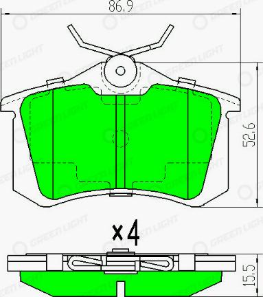 AutomotiveAdriado GLBP0001 - Тормозные колодки, дисковые, комплект www.autospares.lv