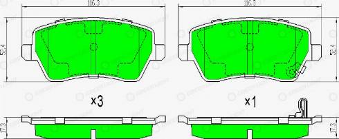 AutomotiveAdriado GLBP0008 - Bremžu uzliku kompl., Disku bremzes www.autospares.lv