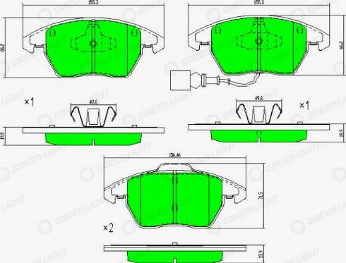 AutomotiveAdriado GLBP0003 - Bremžu uzliku kompl., Disku bremzes www.autospares.lv