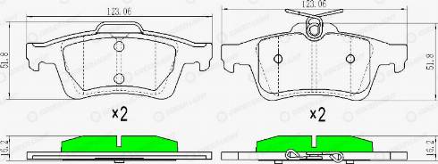 AutomotiveAdriado GLBP0010 - Bremžu uzliku kompl., Disku bremzes www.autospares.lv