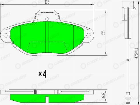 AutomotiveAdriado GLBP0013 - Brake Pad Set, disc brake www.autospares.lv