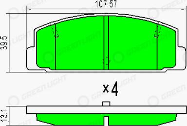 AutomotiveAdriado GLBP0088 - Bremžu uzliku kompl., Disku bremzes www.autospares.lv