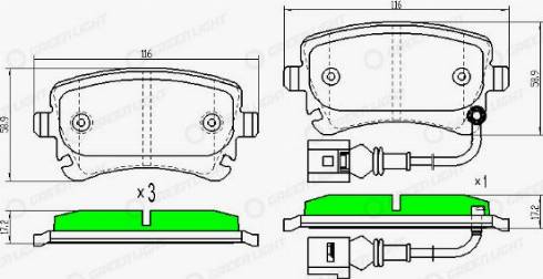 AutomotiveAdriado GLBP0082 - Bremžu uzliku kompl., Disku bremzes autospares.lv