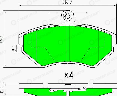 AutomotiveAdriado GLBP0034 - Bremžu uzliku kompl., Disku bremzes autospares.lv