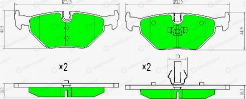 AutomotiveAdriado GLBP0036 - Тормозные колодки, дисковые, комплект www.autospares.lv